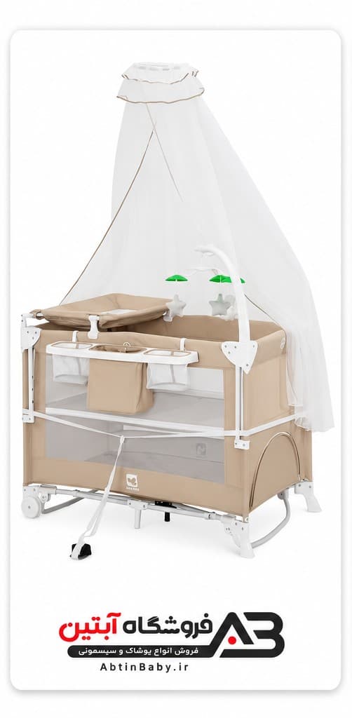 تخت کنار مادر و پارک بازی کول بی بیcool baby مدل P962NC