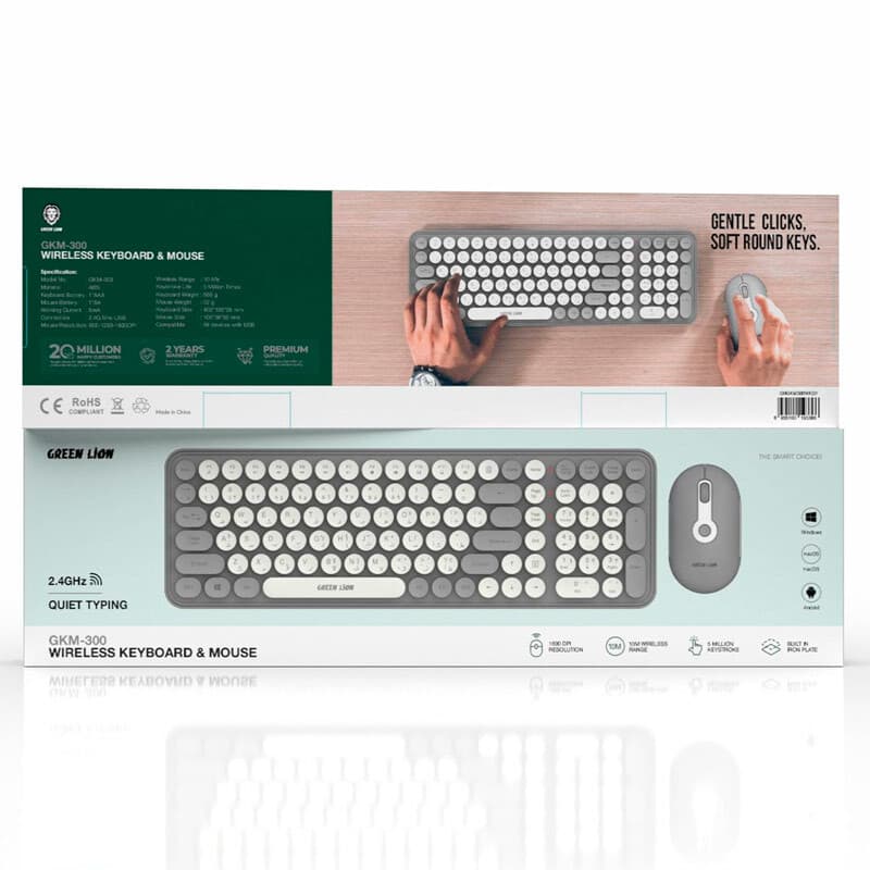 کیبورد و موس بی سیم گرین لاین GKM-300 — تصویر ۴