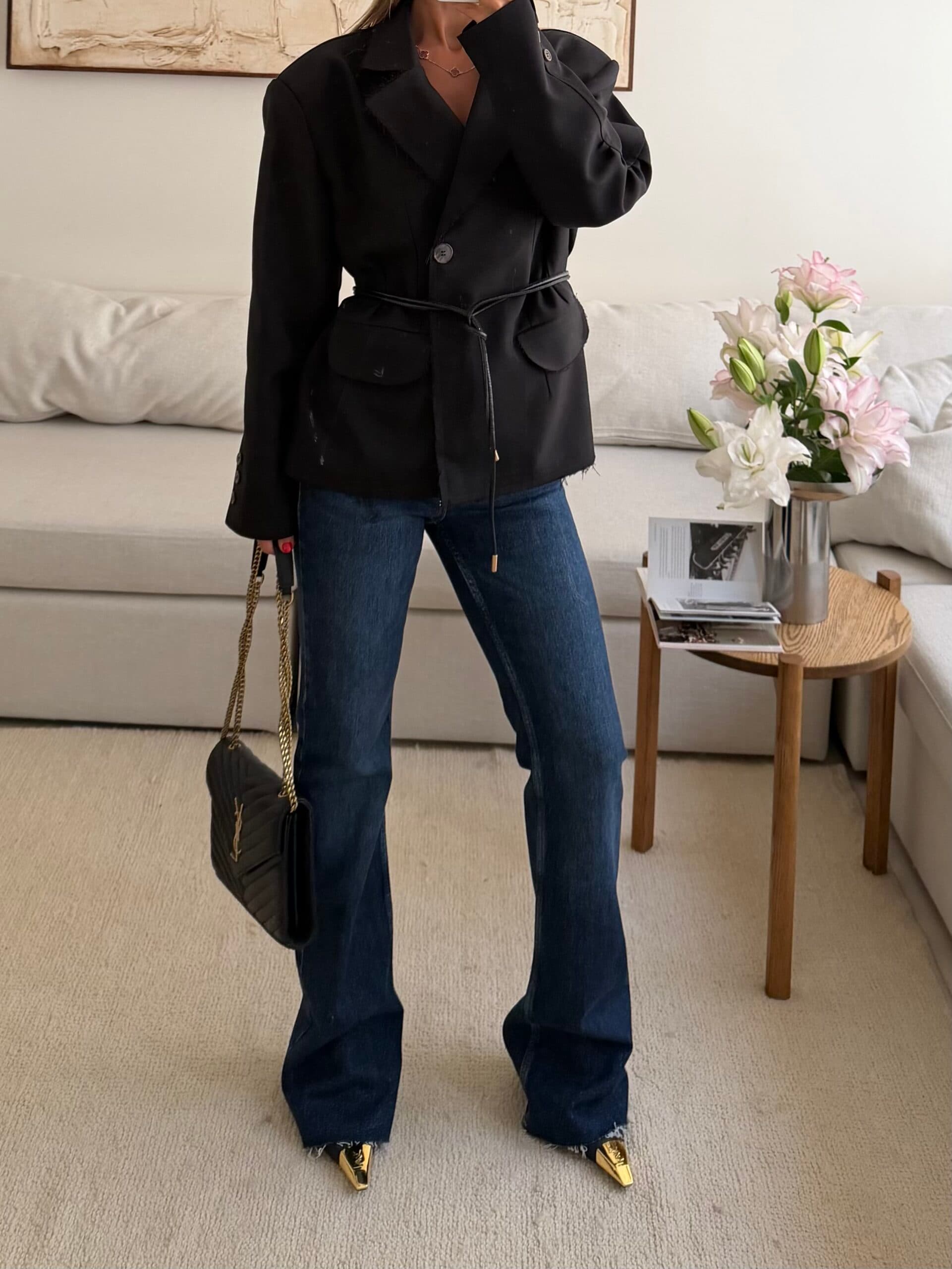 CATTELYA | Raw Edge Blazer-Black — تصویر ۳