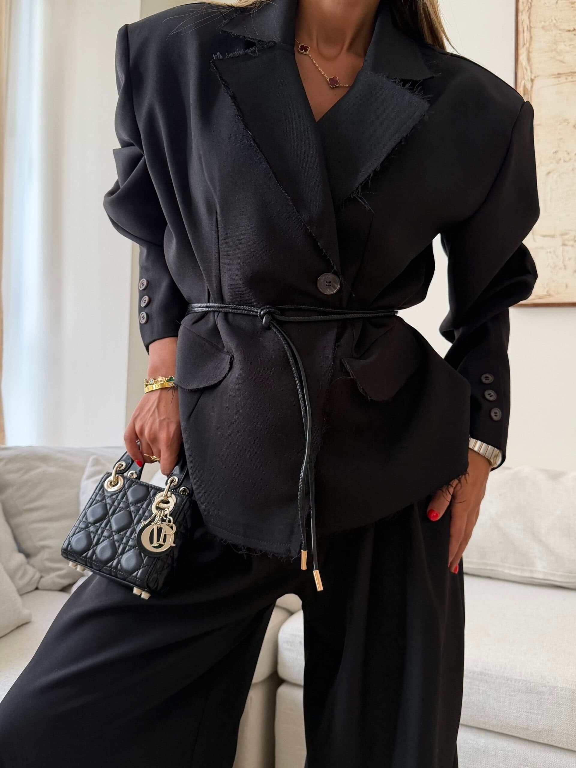 CATTELYA | Raw Edge Blazer-Black — تصویر ۲