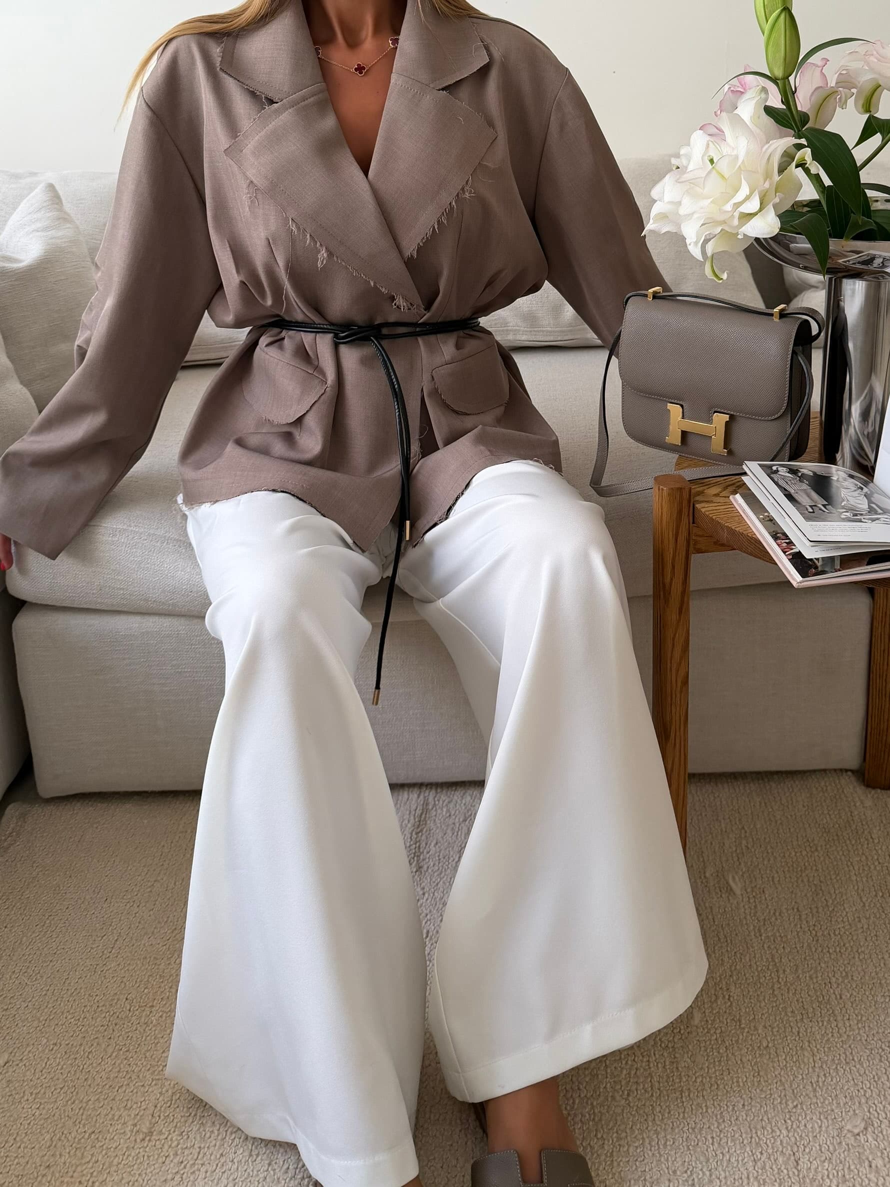 CATTELYA | Raw Edge Blazer-Ston — تصویر ۲