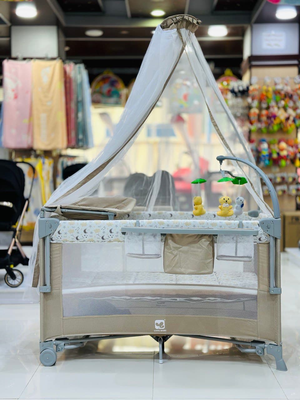 تخت و پارک کول بیبی مدل‬ ‫Coolbaby 916202 ابر ماه