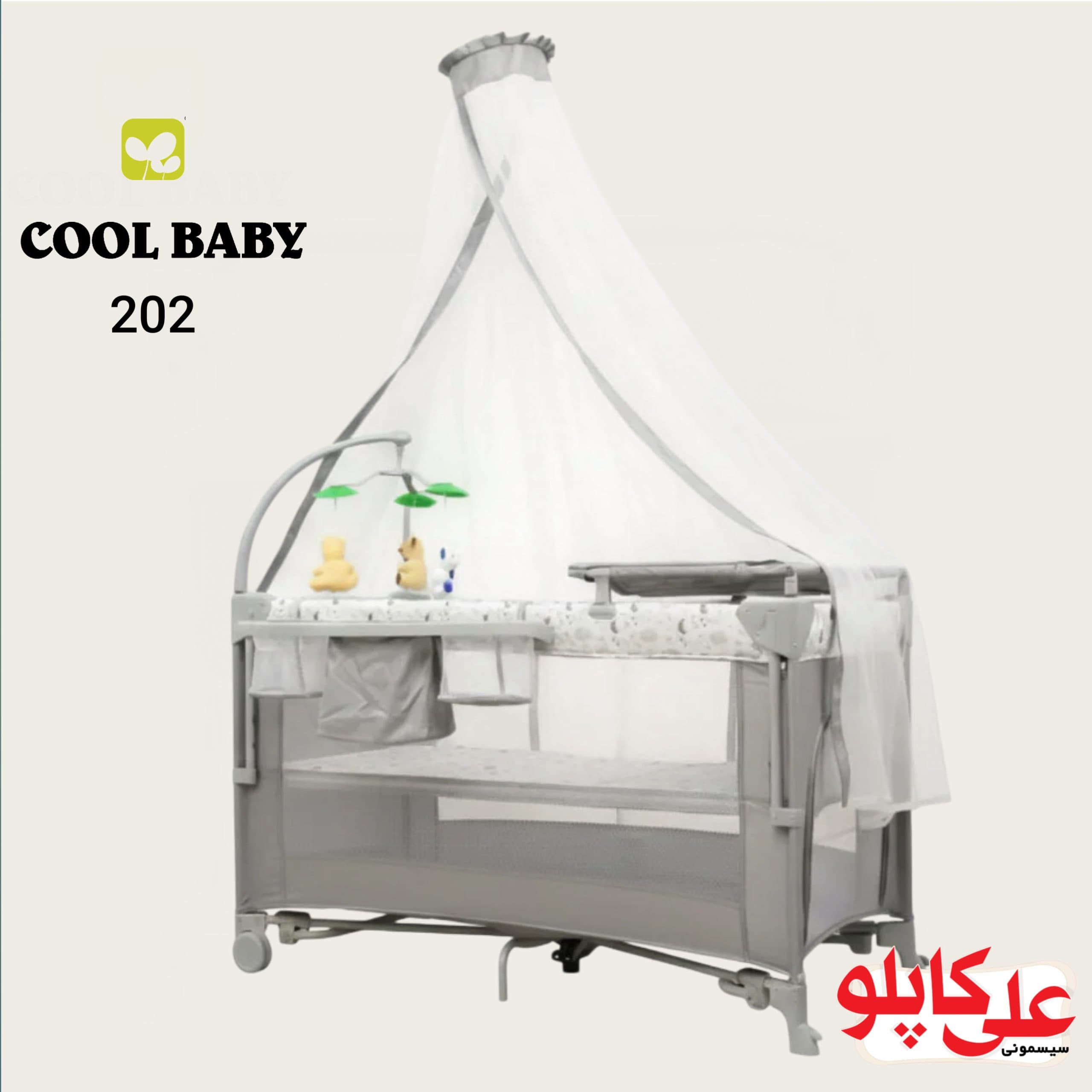 تخت و پارک کول بیبی مدل‬ ‫Coolbaby 916202 ابر ماه — تصویر ۵