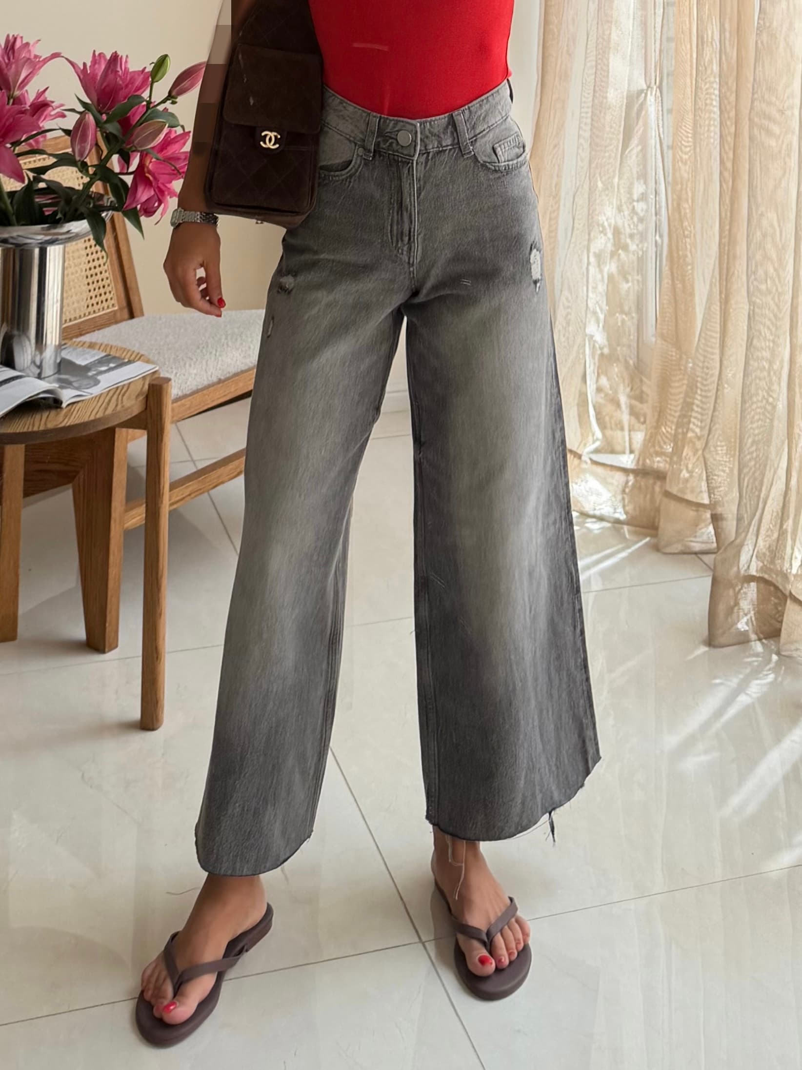 FB Sister Cropped Wide Jeans | شلوار جین واید کوتاه اف‌بی سیستر