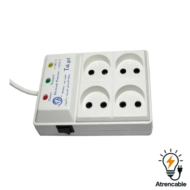 چندراهی برق و محافظ پارت الکتریک مدل PE773 — تصویر ۲