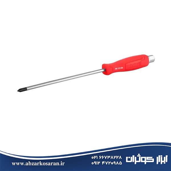 پیچ گوشتی تکی ضربه خور دسته پلاستیکی 150*8 چهارسو رونیکس Ronix مدل RH-2933
