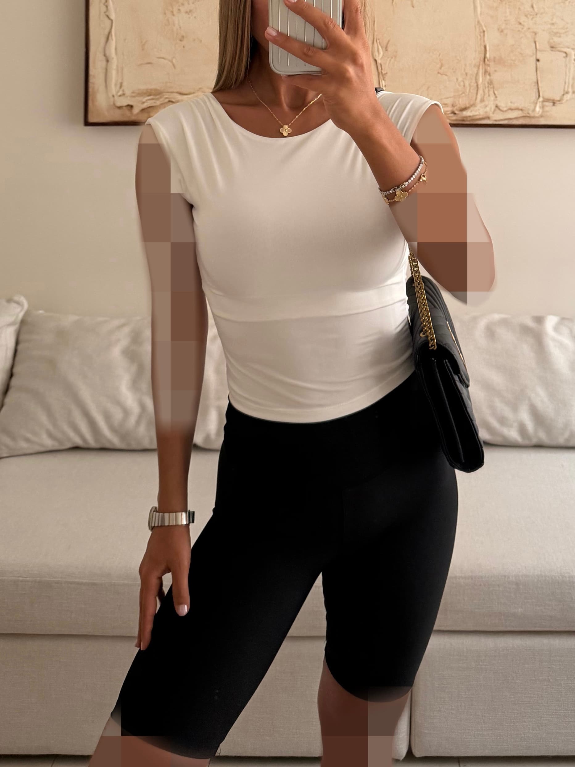Sterdivarius-Bardot Top | Off-white