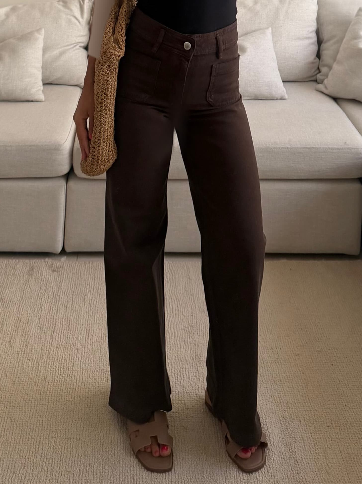 Mango| Wide leg Cocoa