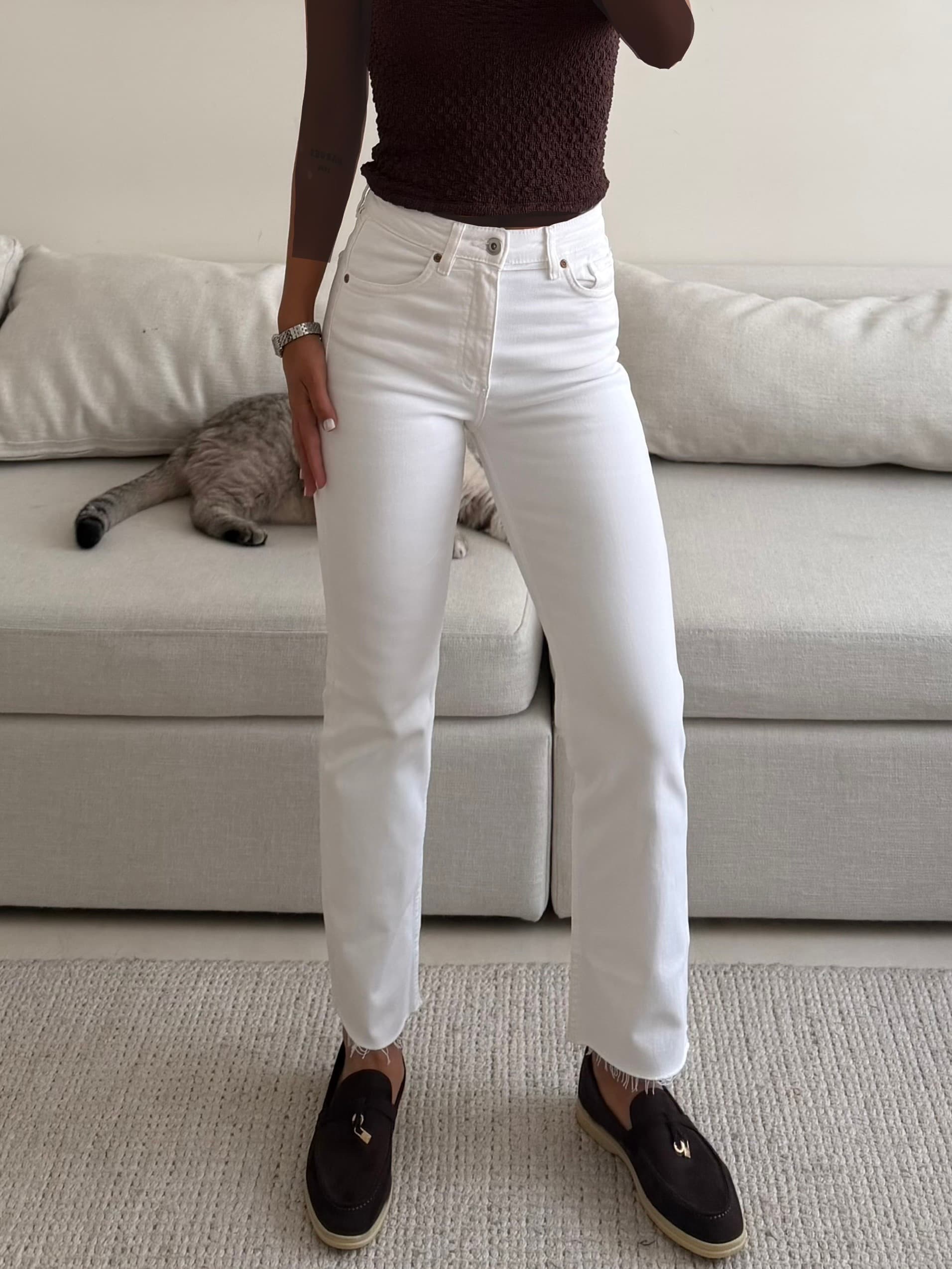 Zara | Iconic White Slim Jeans