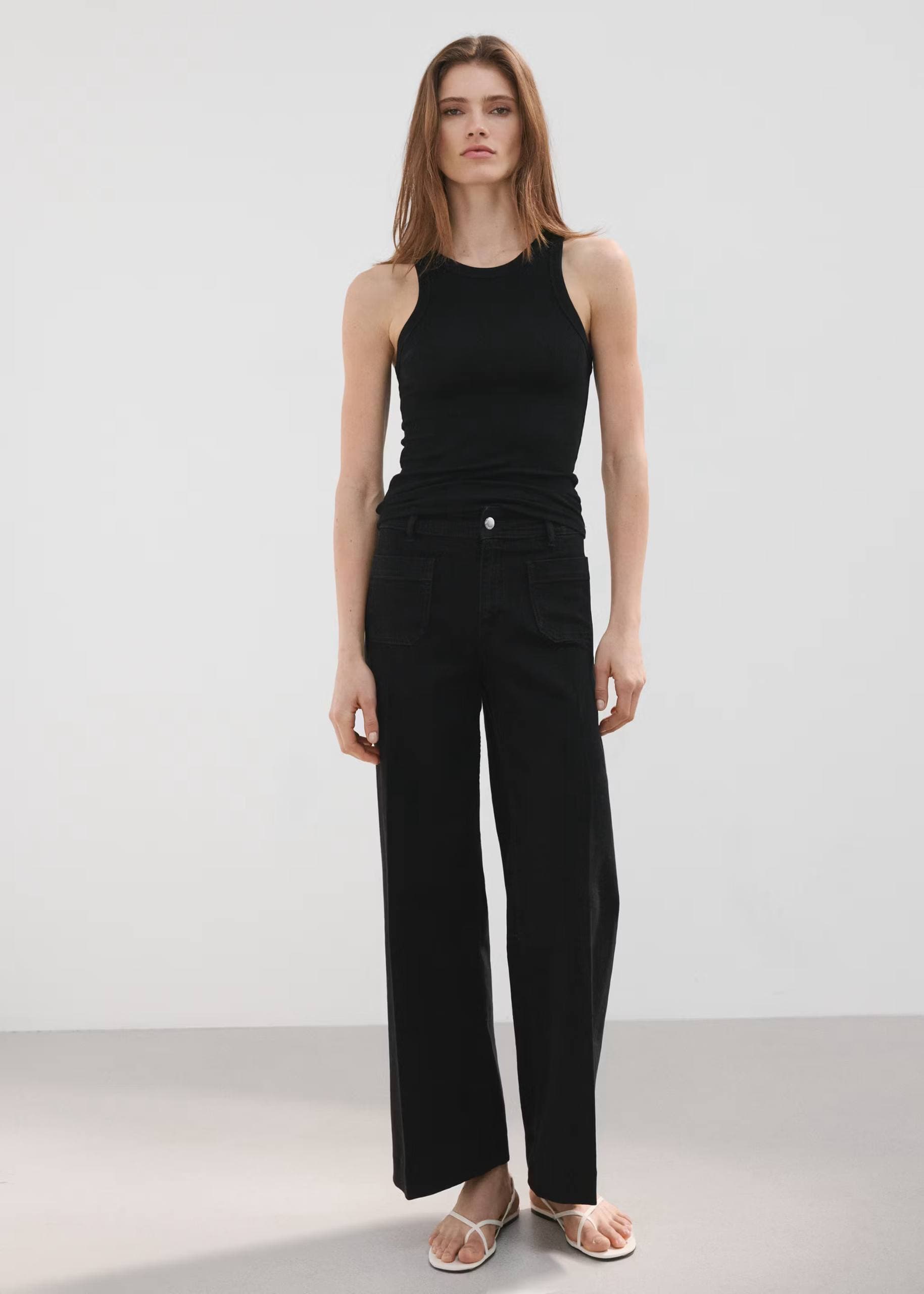 Mango |Jet Black Wide-Legs — تصویر ۶