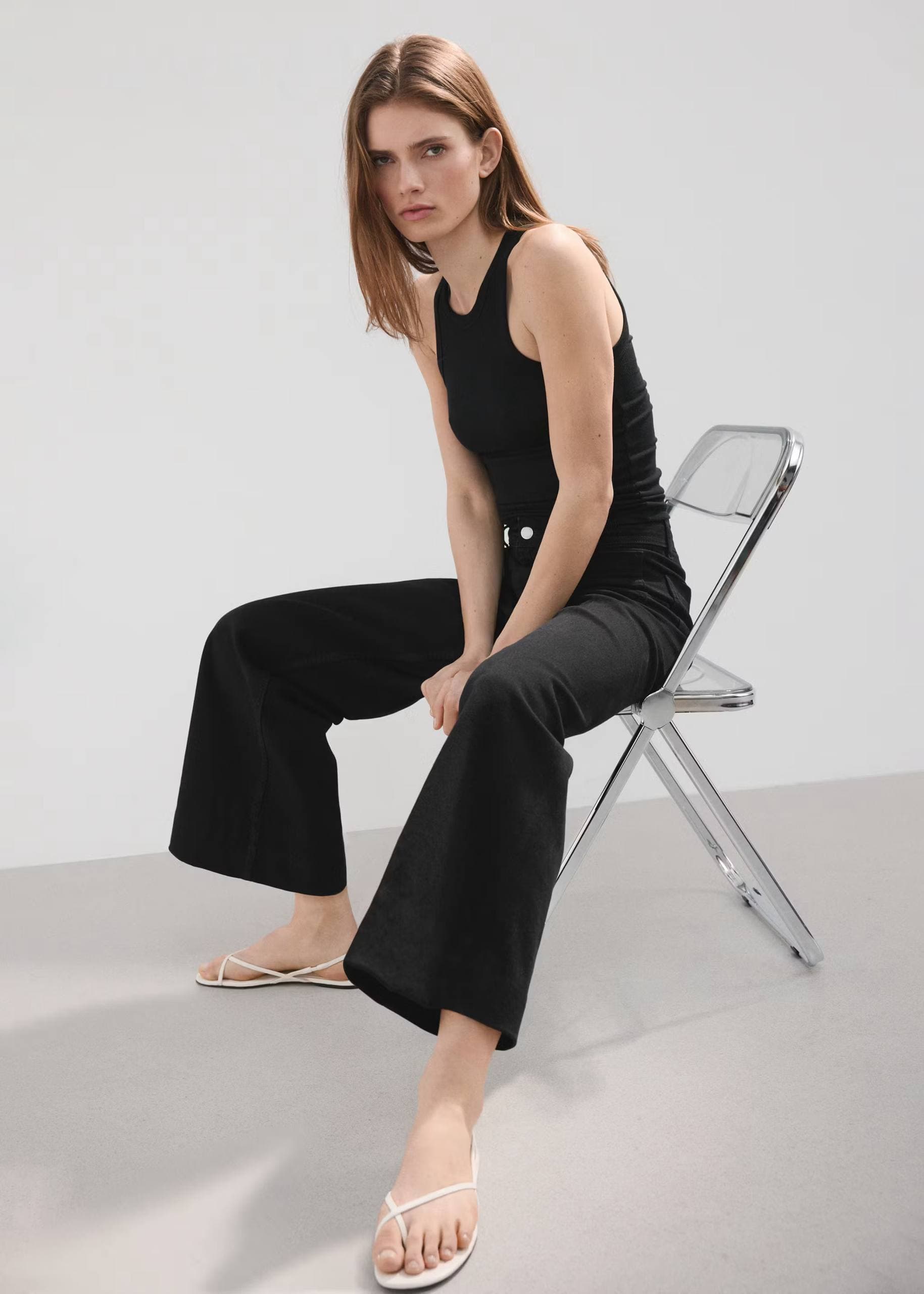 Mango |Jet Black Wide-Legs — تصویر ۷