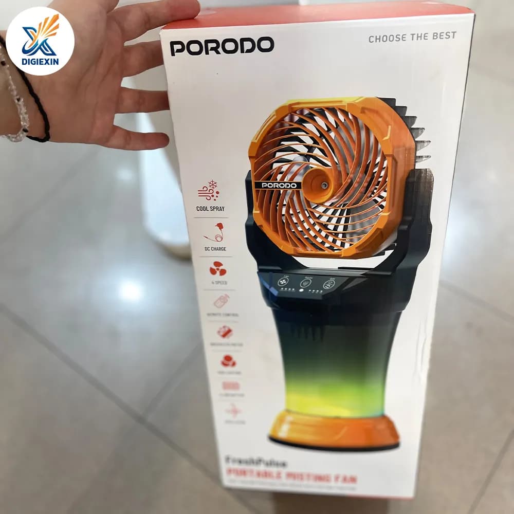 پنکه مه پاش پرودو مدل PDMDX65OGBK قابل حمل با کنترل از راه دور — تصویر ۳