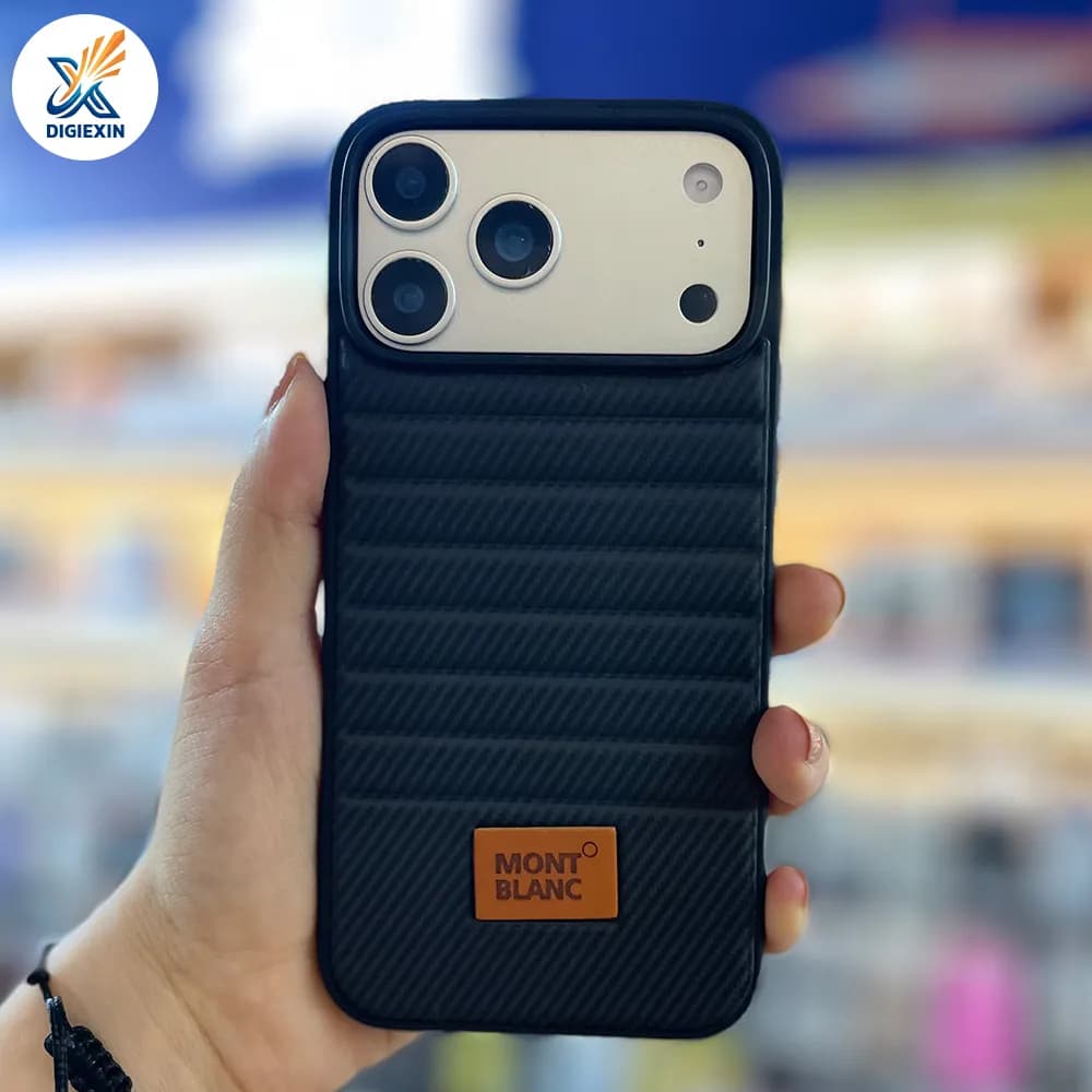 کاور Mont Blanc چرم بالشتی اورجینال اسپرت برای آیفون 17 پرومکس — تصویر ۳