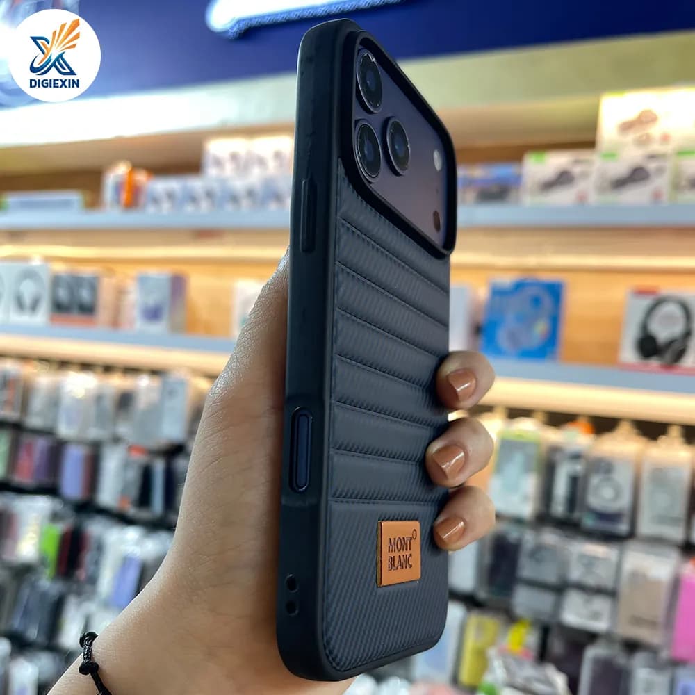 کاور Mont Blanc چرم بالشتی اورجینال اسپرت برای آیفون 17 پرومکس — تصویر ۸