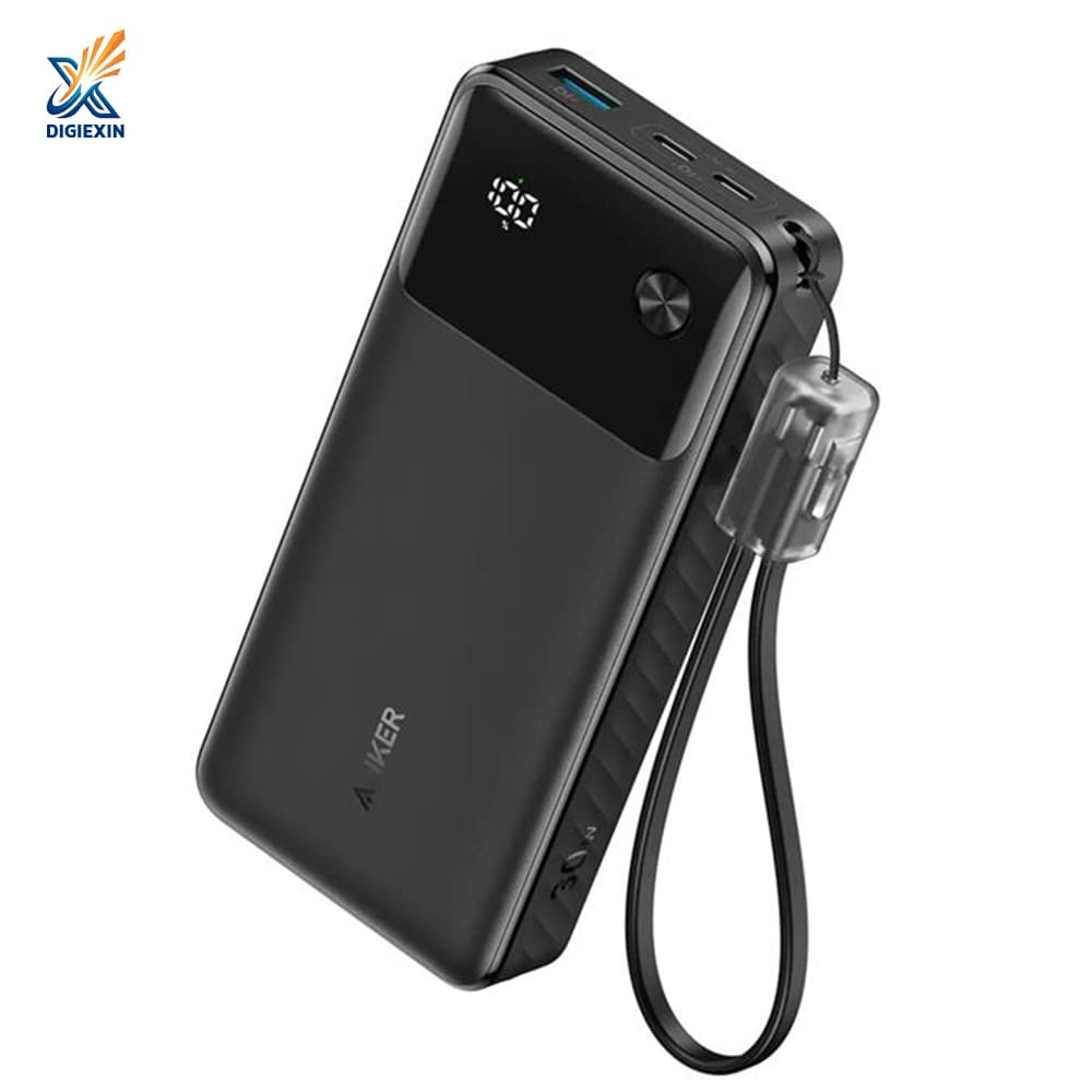 پاوربانک ۳۰ وات انکر مدل Anker A1384 ظرفیت ۲۰۰۰۰ میلیآمپر ساعت (به همراه کابل USB‑C) — تصویر ۴