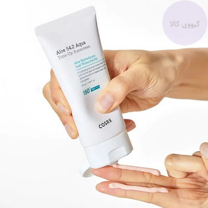 ضد آفتاب تون آپ صورتی کوزارکس Cosrx مدل aloe 54.2 aqua — تصویر ۶