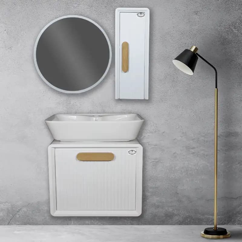 فول ست روشویی کابینتی ساینا 50 سفید مرواکابین