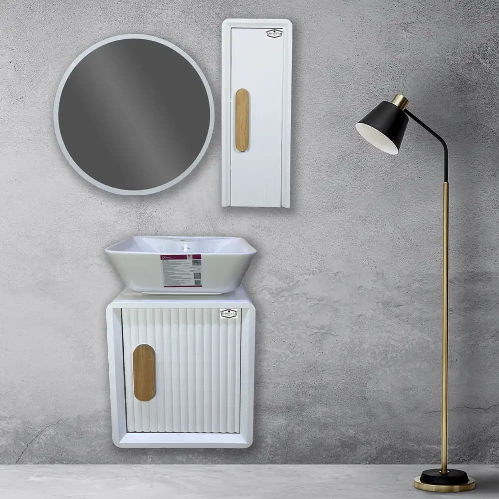 فول ست روشویی کابینتی ساینا ۳۵ سفید مرواکابین