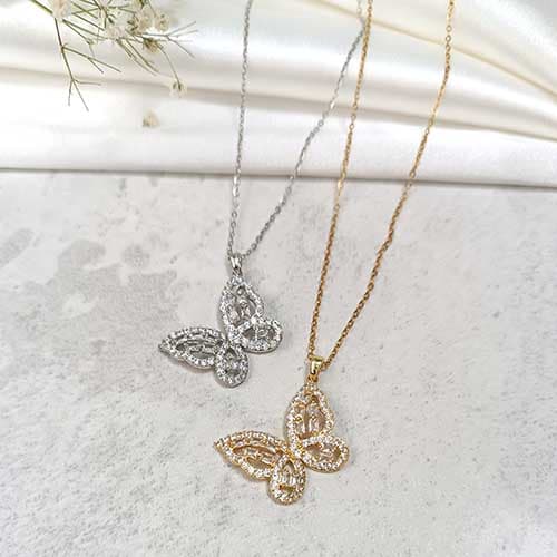 گردنبند پروانه نگیندار کد79