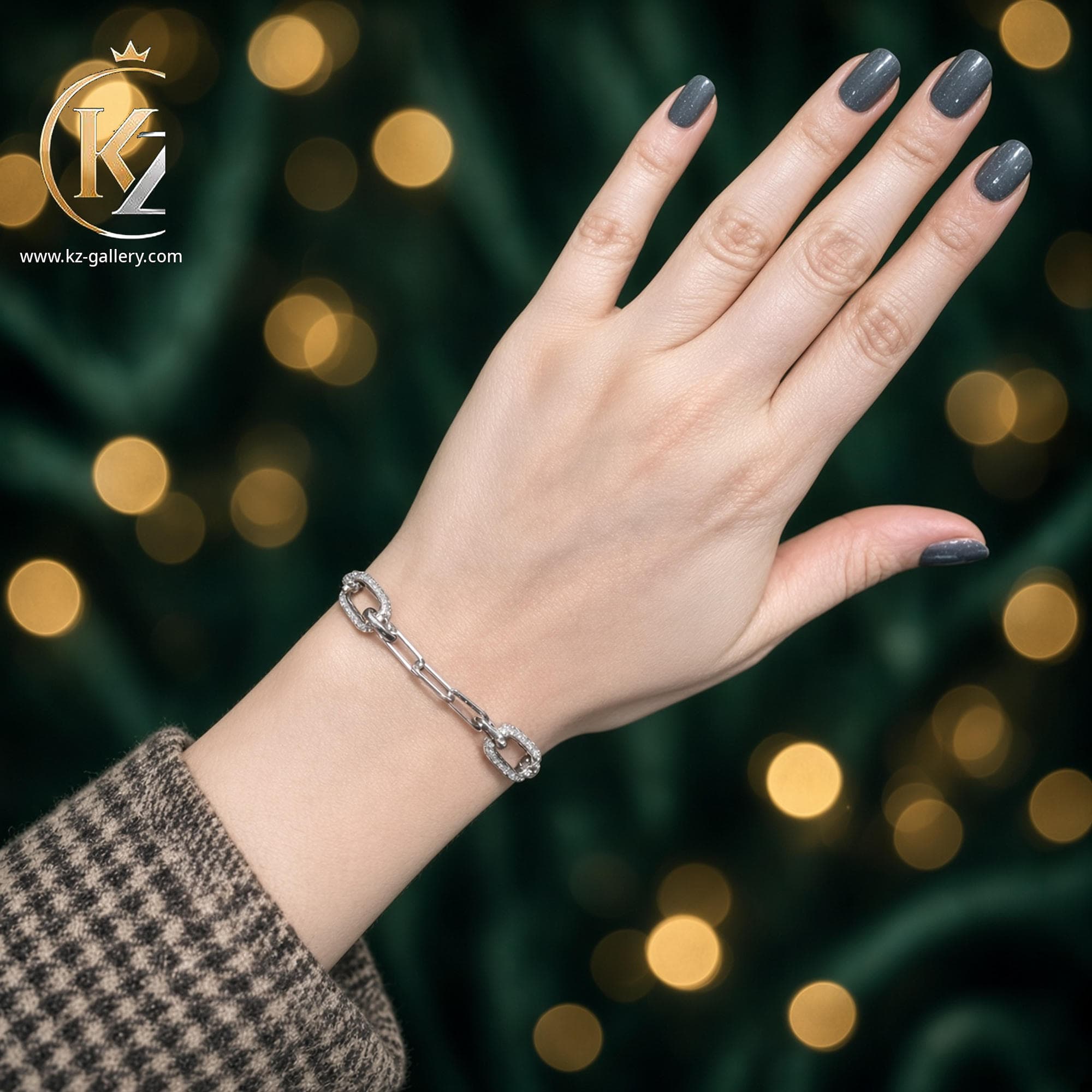 دستبند نقره وارداتی ۵ گرمی | عیار ۹۲۵ | گالری کاظمی