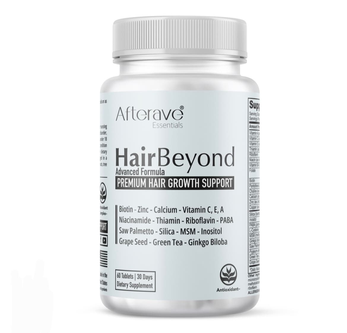 مکمل تقویت کننده مو هیربیاند HairBeyond برند افترایو Afterave تعداد 60 عدد
