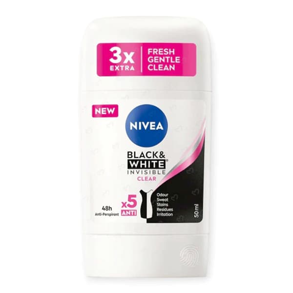 مام صابونی ضد تعریق زنانه نیوآ NIVEA مدل BLACK & WHITE اورجینال 50 میل — تصویر ۲