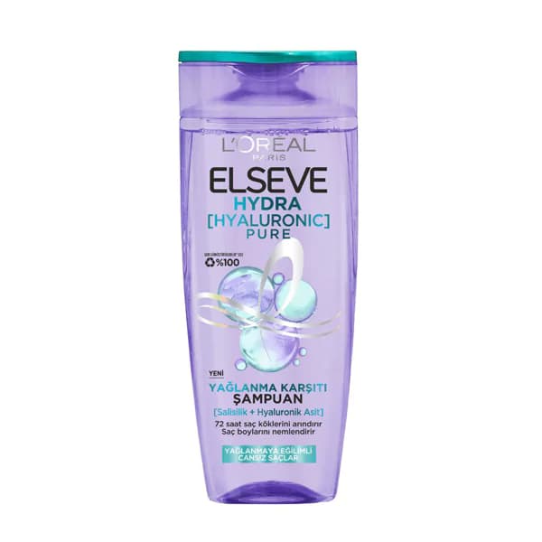 شامپو لورآل السیو L’OREAL ELSEVE مخصوص موی چرب هیالورونیک 300 میل — تصویر ۲