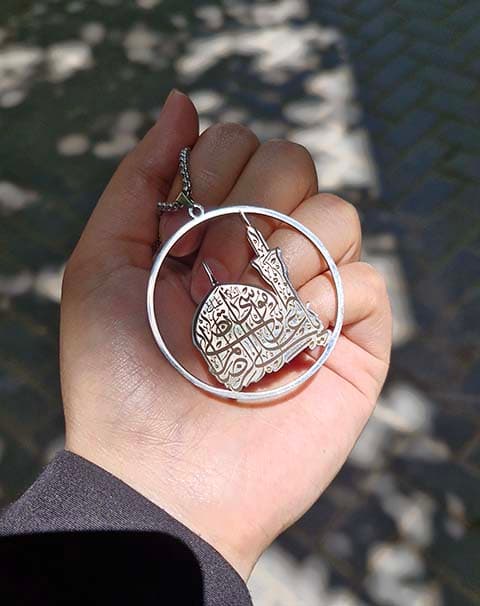 گردنبند علی بن موسی الرضا مذهبی کد32 — تصویر ۲