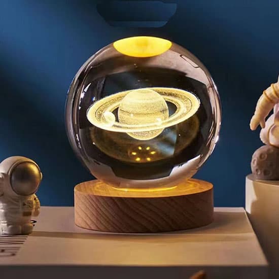 گوی شب خواب گوی کریستالی زحل سایز6 — تصویر ۲
