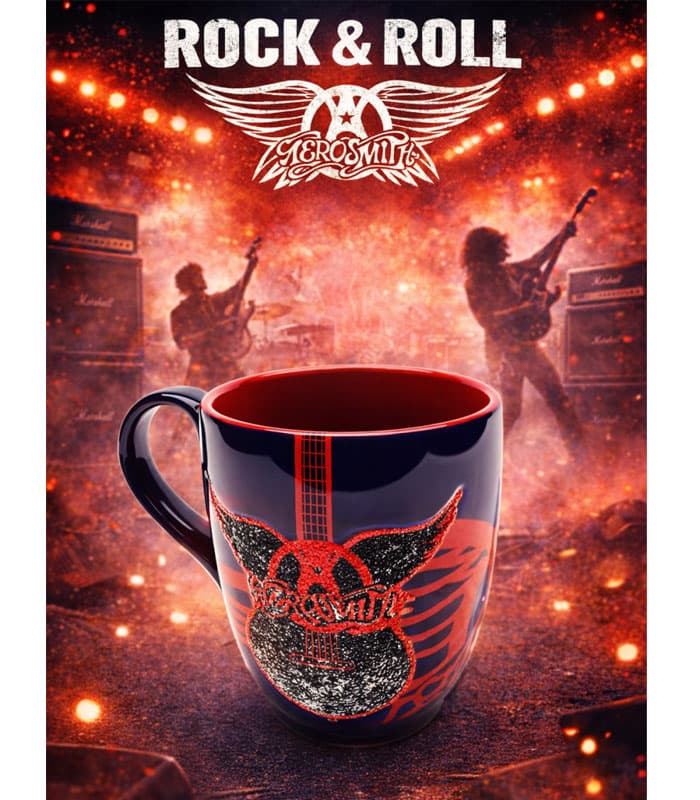 ماگ سرامیکی طرح برجسته Aerosmith مدل اکلیلی براق — تصویر ۷