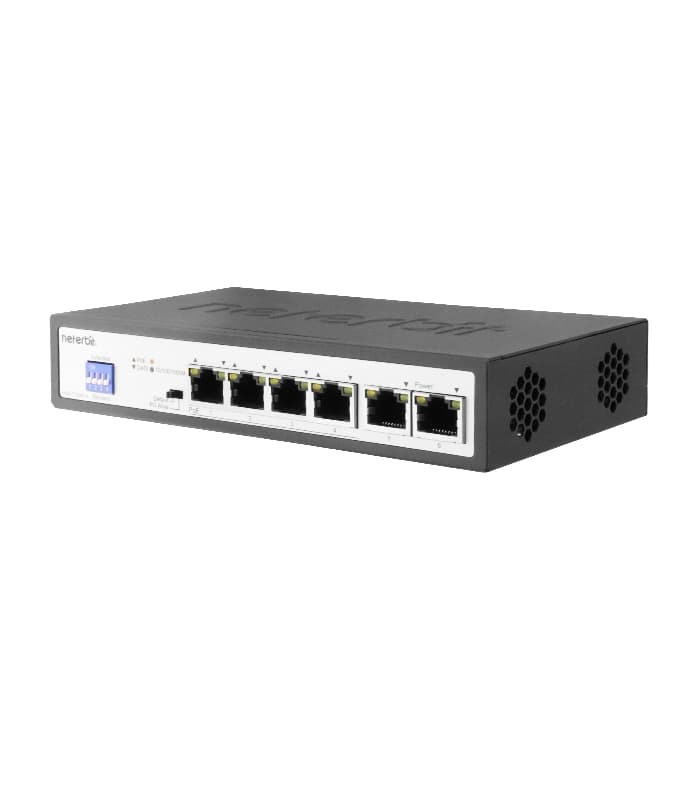 سوییچ 6 پورت POE 10/100/1000 برند NETERBIT مدل NGS-F1006P-A