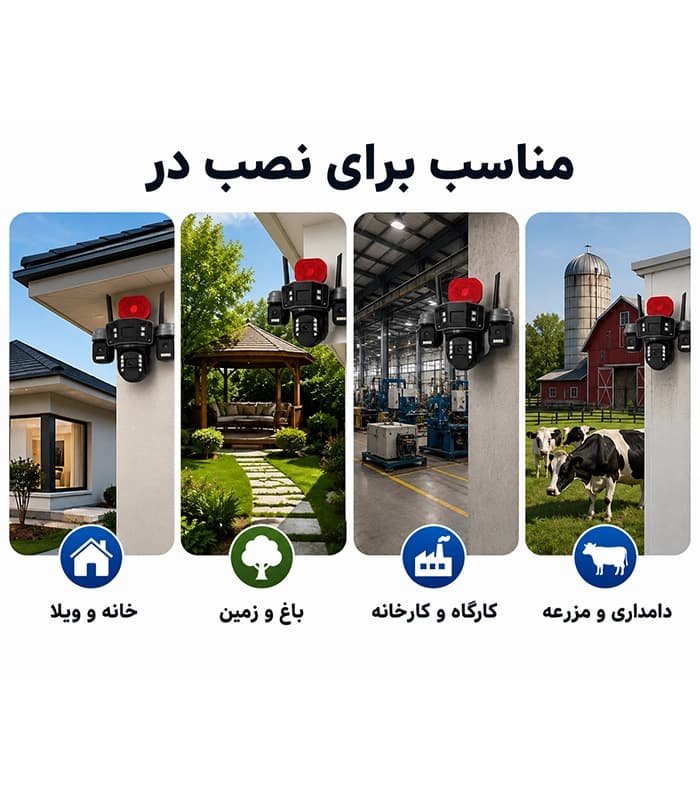 دوربین سیمکارتی 4G سه لنز اوکم مدل L4-A سرور داخلی ( ایران ) — تصویر ۶