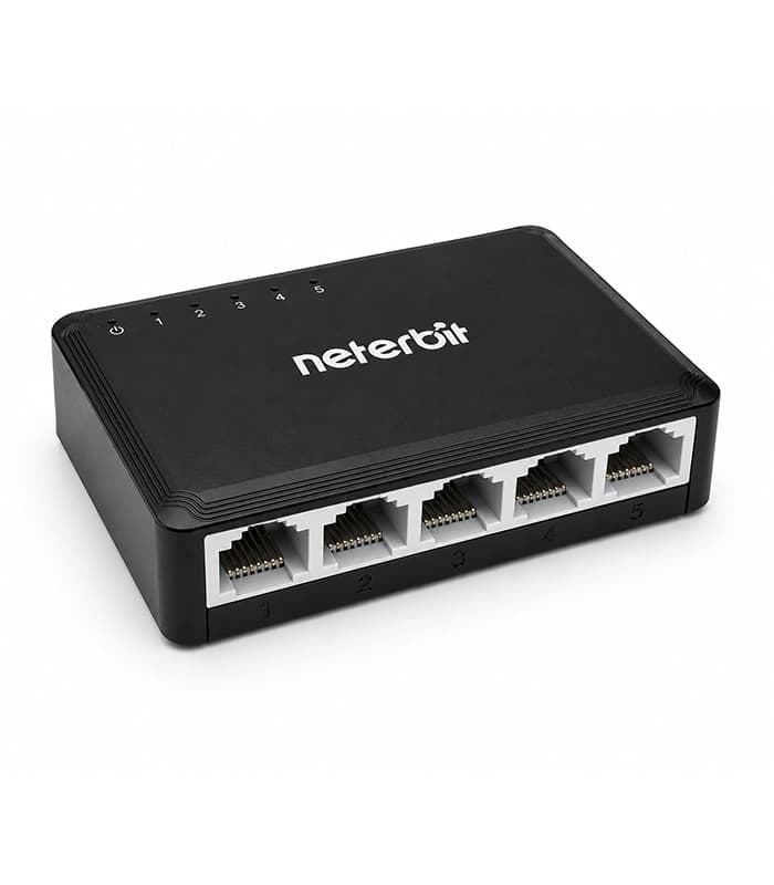 سوییچ 5 پورت 10/100 برند NETERBIT مدل NES1005E-C — تصویر ۳