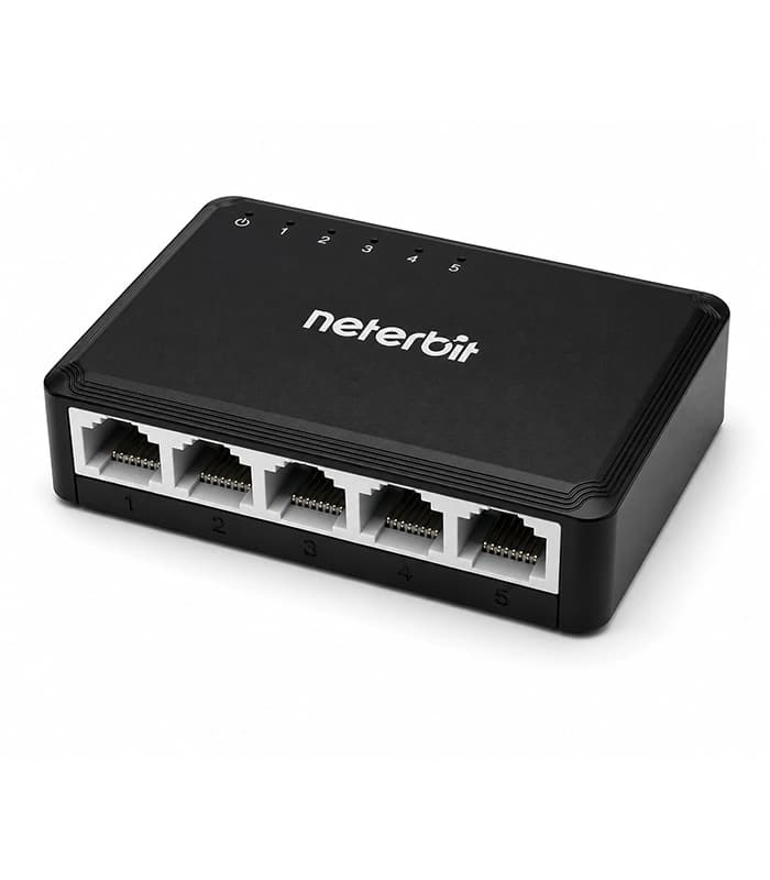سوییچ 5 پورت 10/100 برند NETERBIT مدل NES1005E-C — تصویر ۲