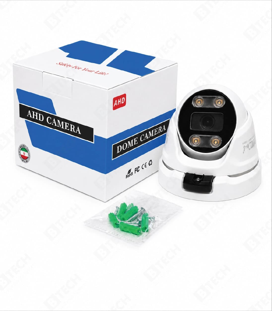 دوربین دام AHD کیفیت 5MP دید در شب رنگی (وارملایت) +میکروفن برند DIDONE مدل DO-5136 — تصویر ۶