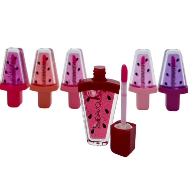 لیپ گلاس طرح هندوانه در 6 رنگ جذاب LIP GLOSS