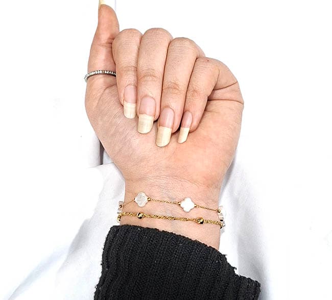 دستبند دولاین طرح ونکلیف بازنجیر خلخال — تصویر ۲