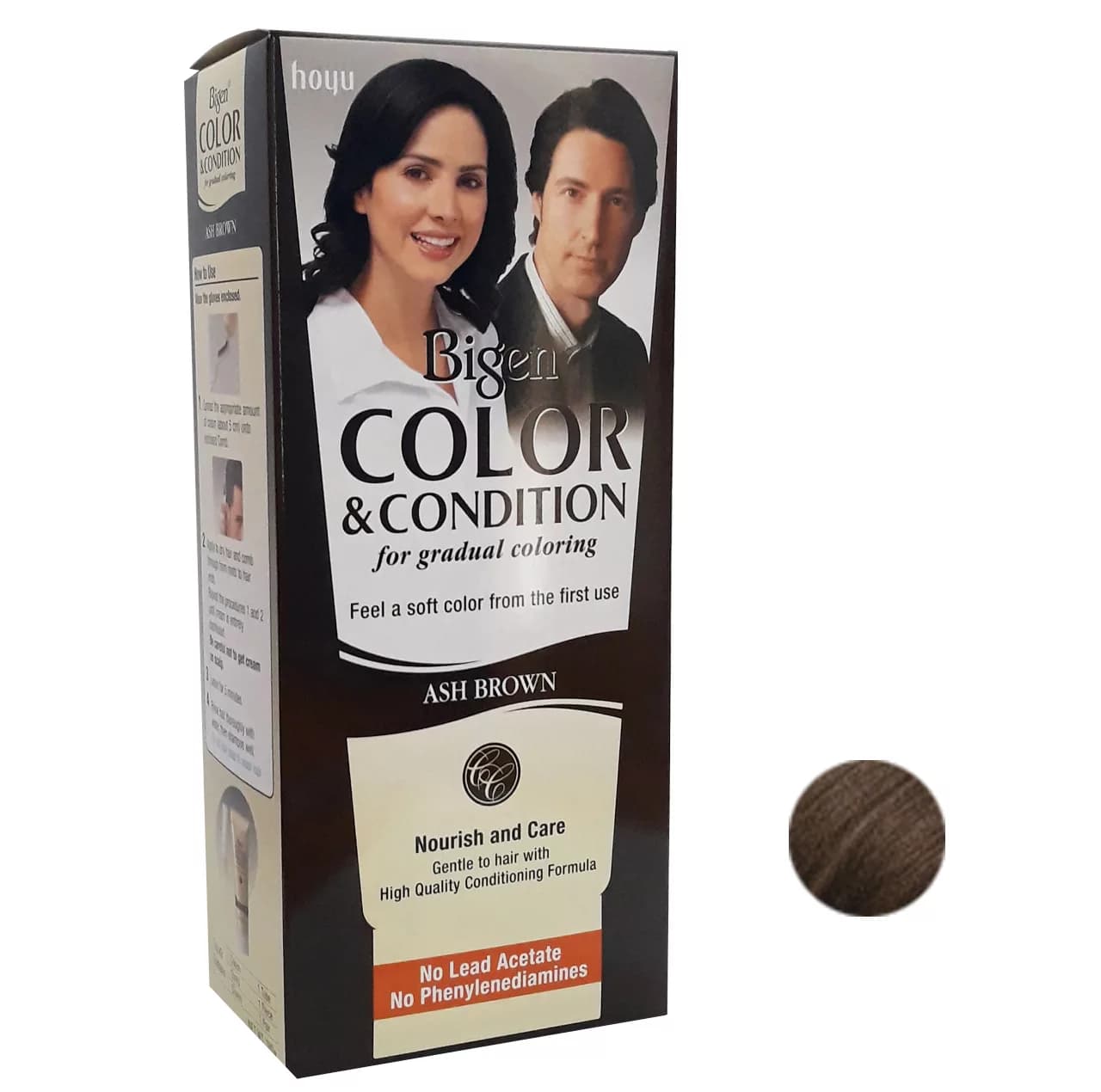 کیت رنگ مو بیگن سری Ash Brown حجم 180 میلی لیتر رنگ قهوه ای خاکستری