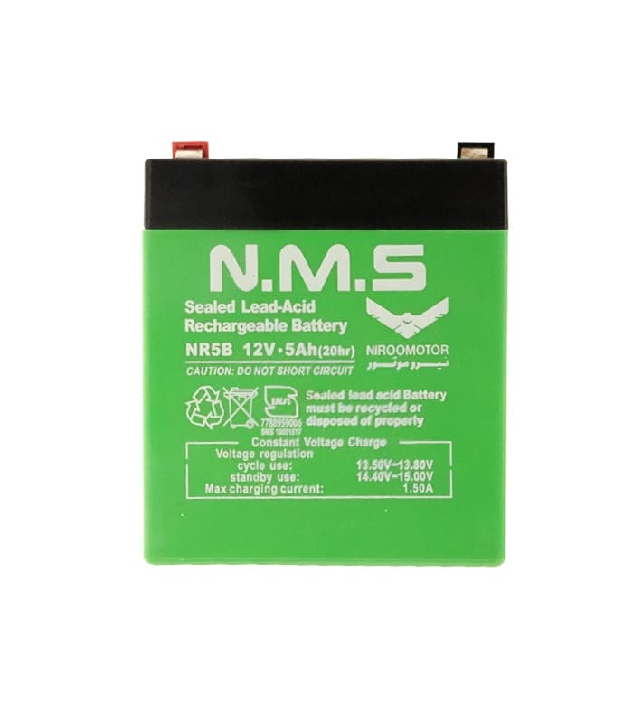 باتری 12 ولت 5 آمپر برند NMS درجه 1 — تصویر ۳