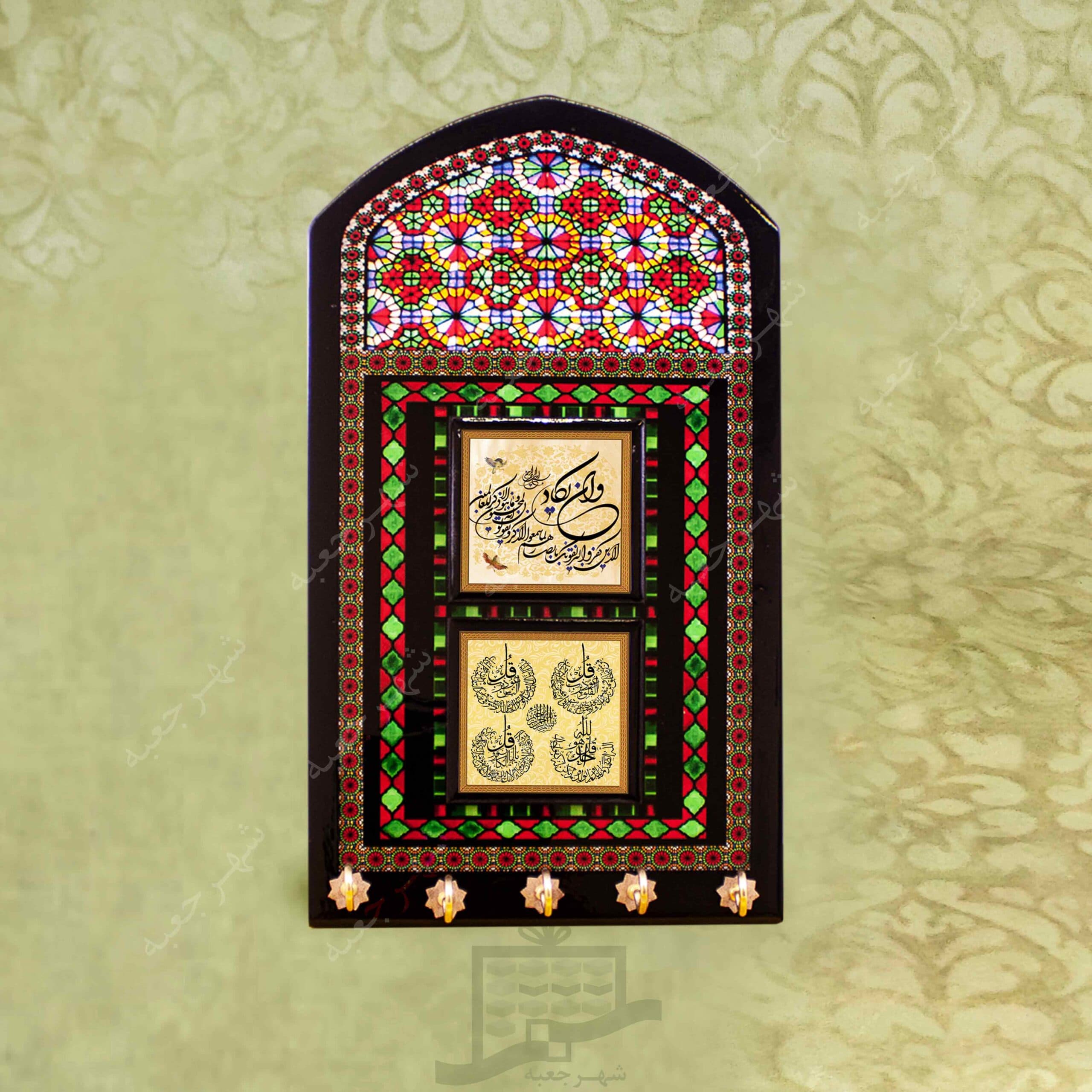 جاکلیدی چوبی (طرح A14.1)-دیواری،سنتی،لوکس،فانتزی