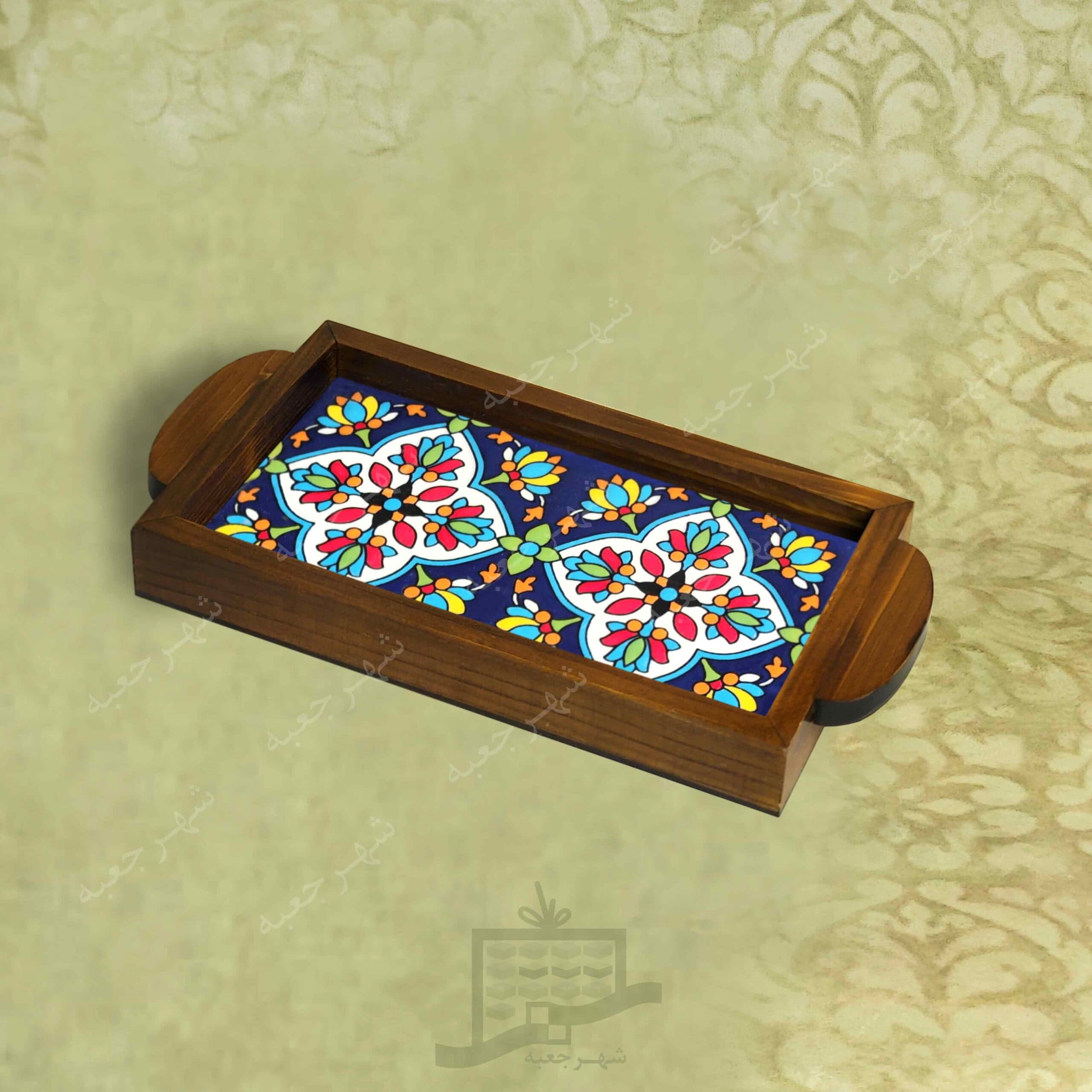 سینی قهوه (طرح B8.2.22)-قهوه خوری کوچک،دو شات یا تکی،سرو اسپرسو،سطح کاشی