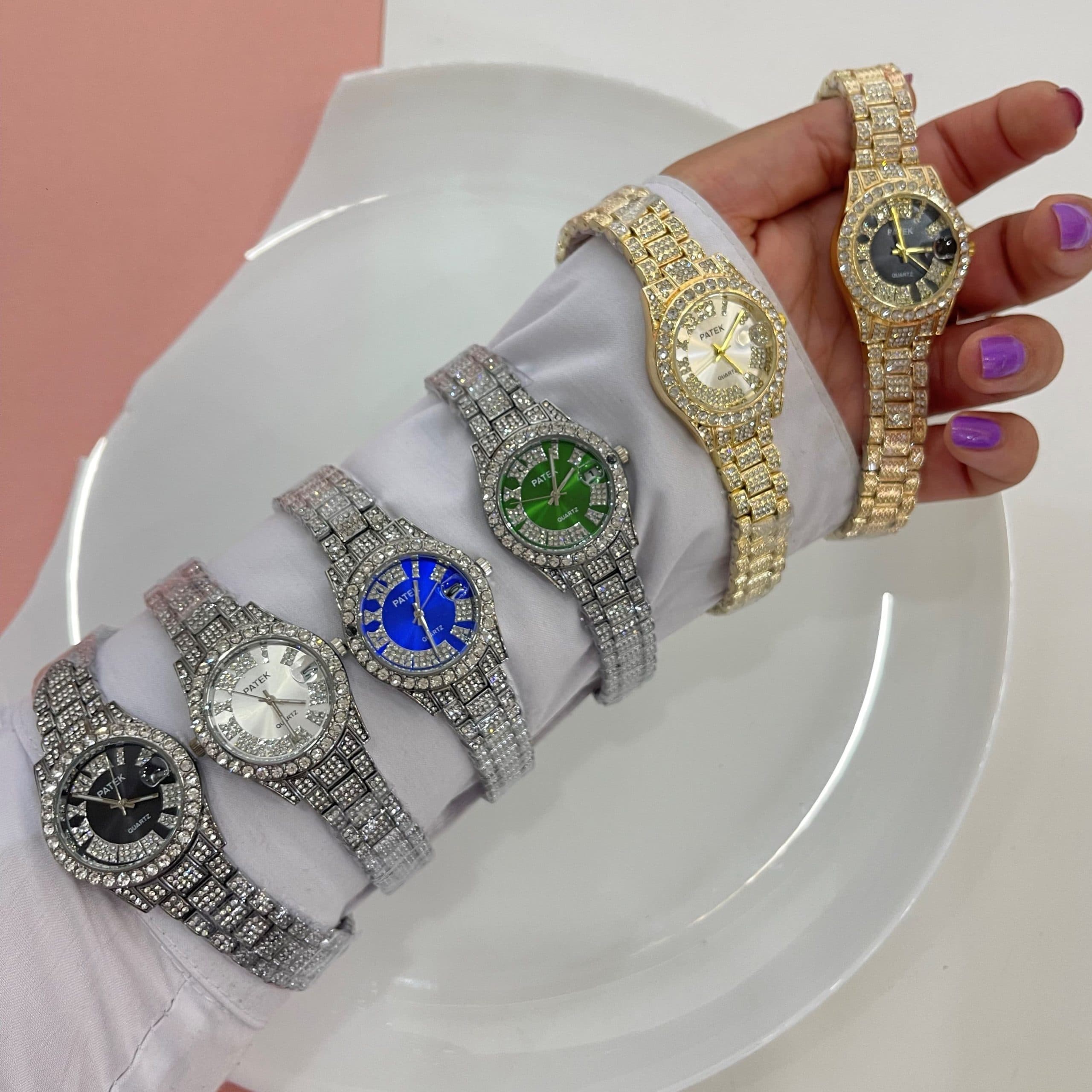 ساعت دخترانه نگینی پتک