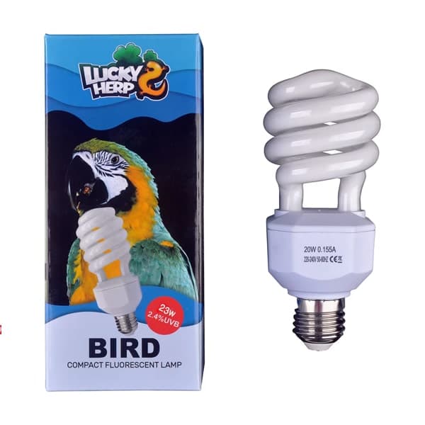 لامپ یووی بی مخصوص پرندگان 20 وات لاکی هرپ (LUCKY HERP) مدل UVB 2.4% سرپیچ معمولی (E27) — تصویر ۳