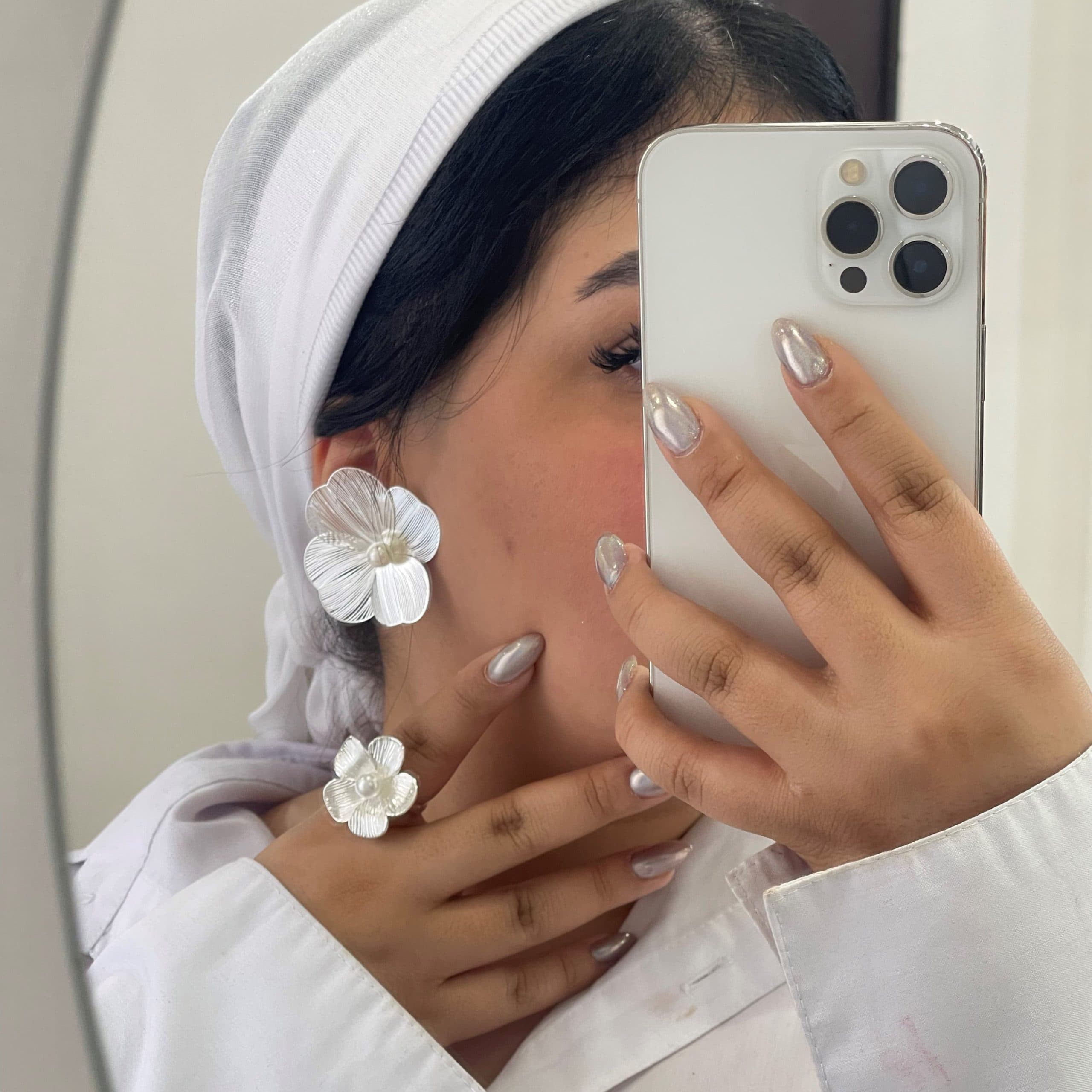 انگشتر و گوشواره گل پینترستی — تصویر ۳