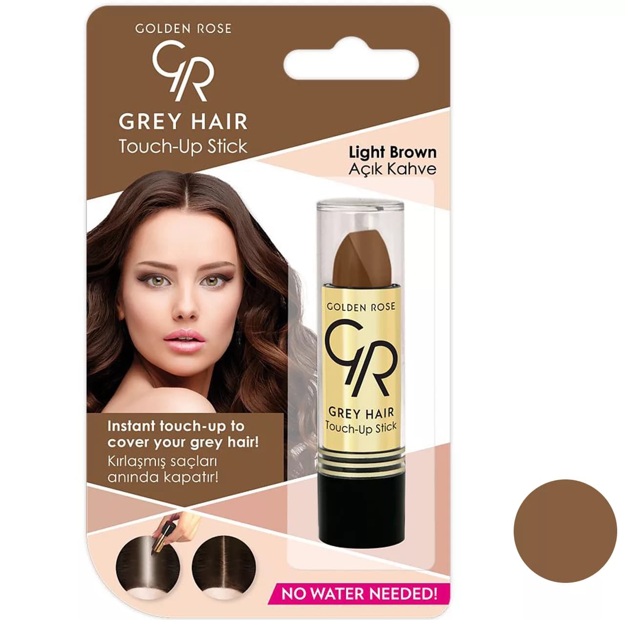 رژ مو گلدن رز مدل Light Brown — تصویر ۲