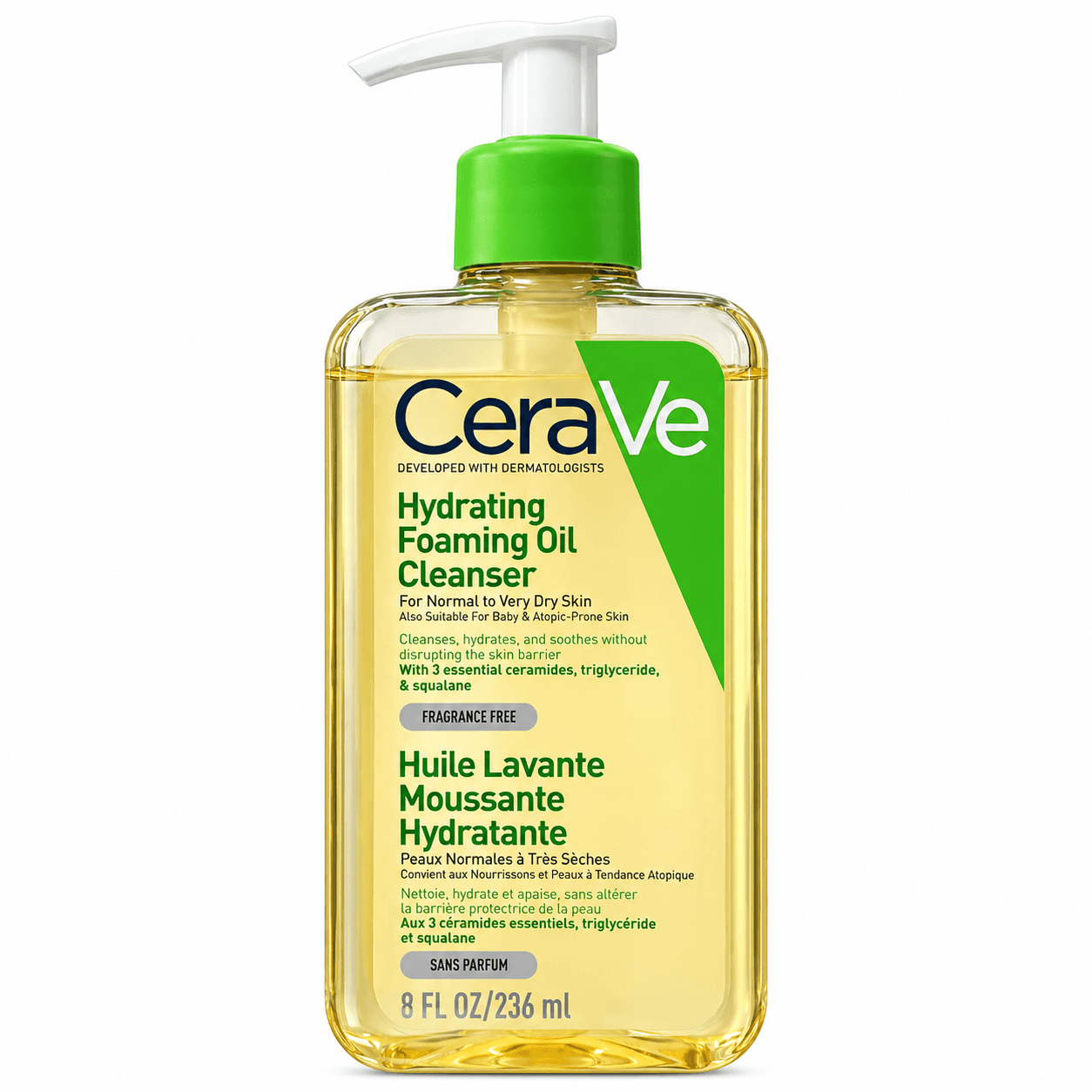 روغن شوینده فومی آبرسان سراوی Hydrating Foaming Oil Cleanser پوست نرمال تا خیلی خشک 236 میل