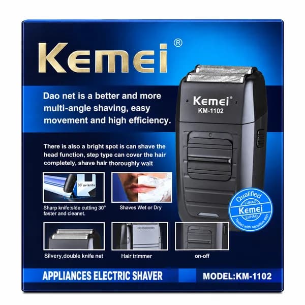 ماشین اصلاح و شیور برقی سر و صورت کیمی مدل KM-1102 — تصویر ۳