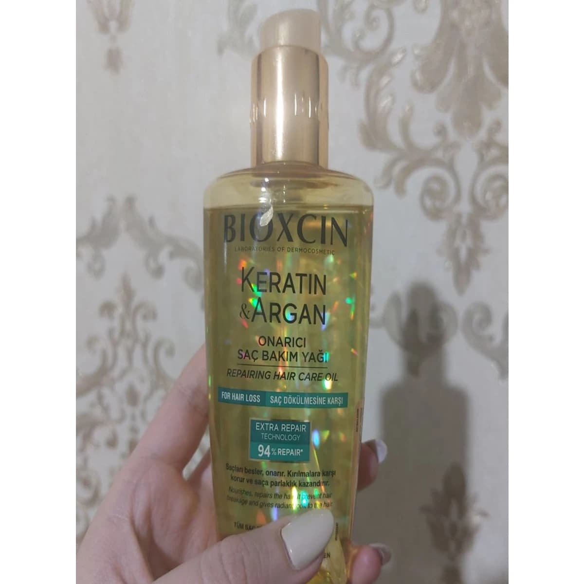 روغن آرگان تقویت کننده مو بیوکسین مدل Keratin مناسب برای انواع مو حجم 150 میلی‌لیتر — تصویر ۶