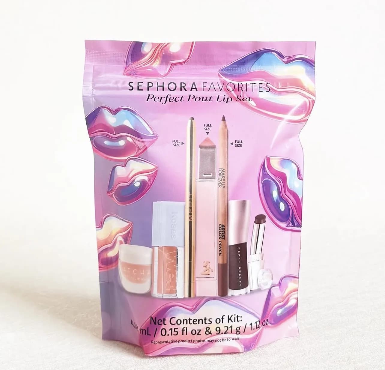 رژلب ، بالم لب ، لیپ گلاس جدا شده از پک سفورا SEPHORA FAVORITES PERFECT POUT LIP SET — تصویر ۴