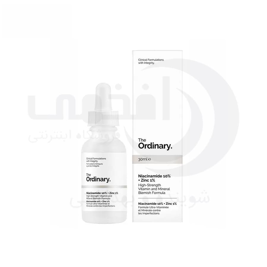 سرم ضد جوش نیاسینامید 10% + زینک 1% اوردینری حجم 30 میل — تصویر ۲